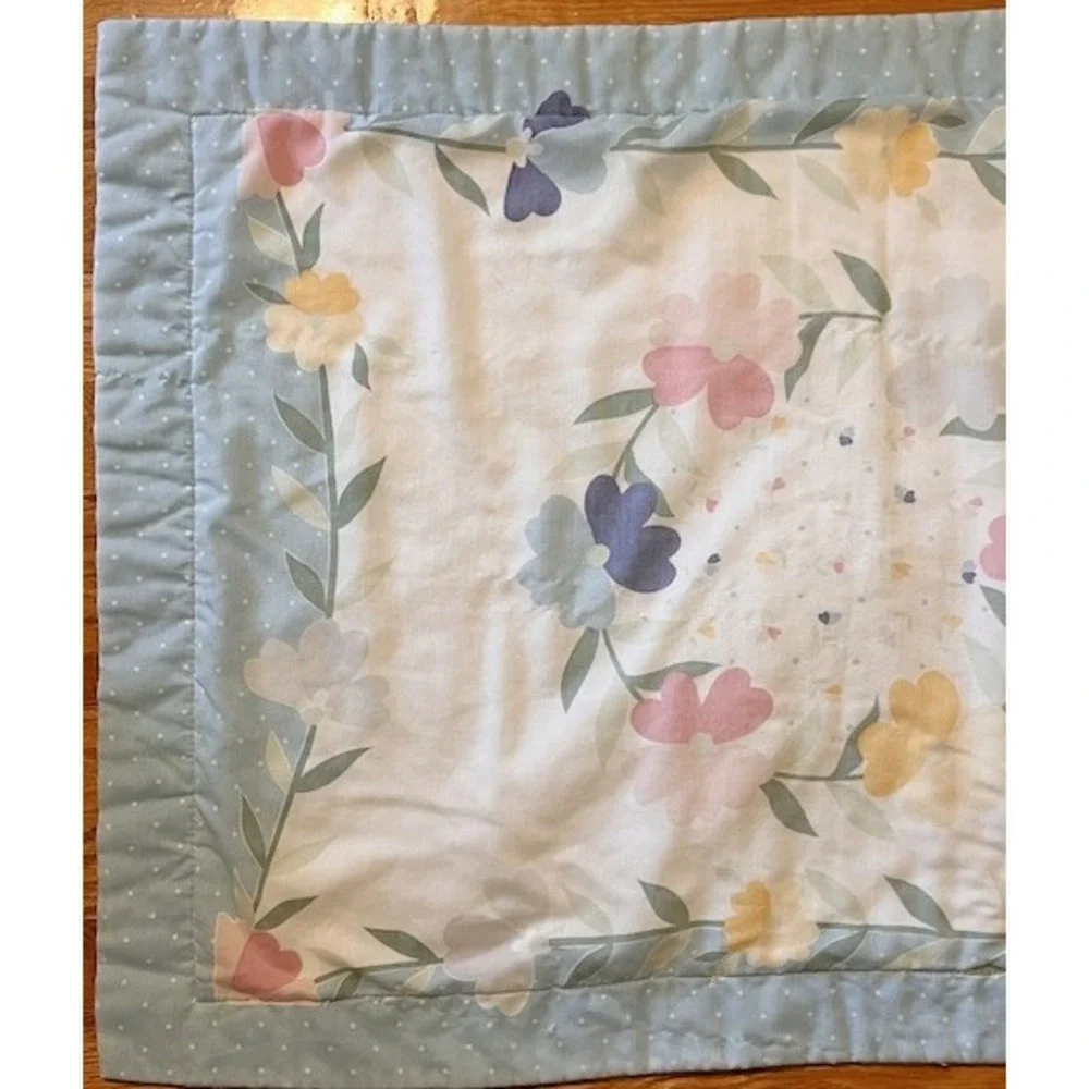 Vintage Pastel Pillow Sham with‎ floral and dots